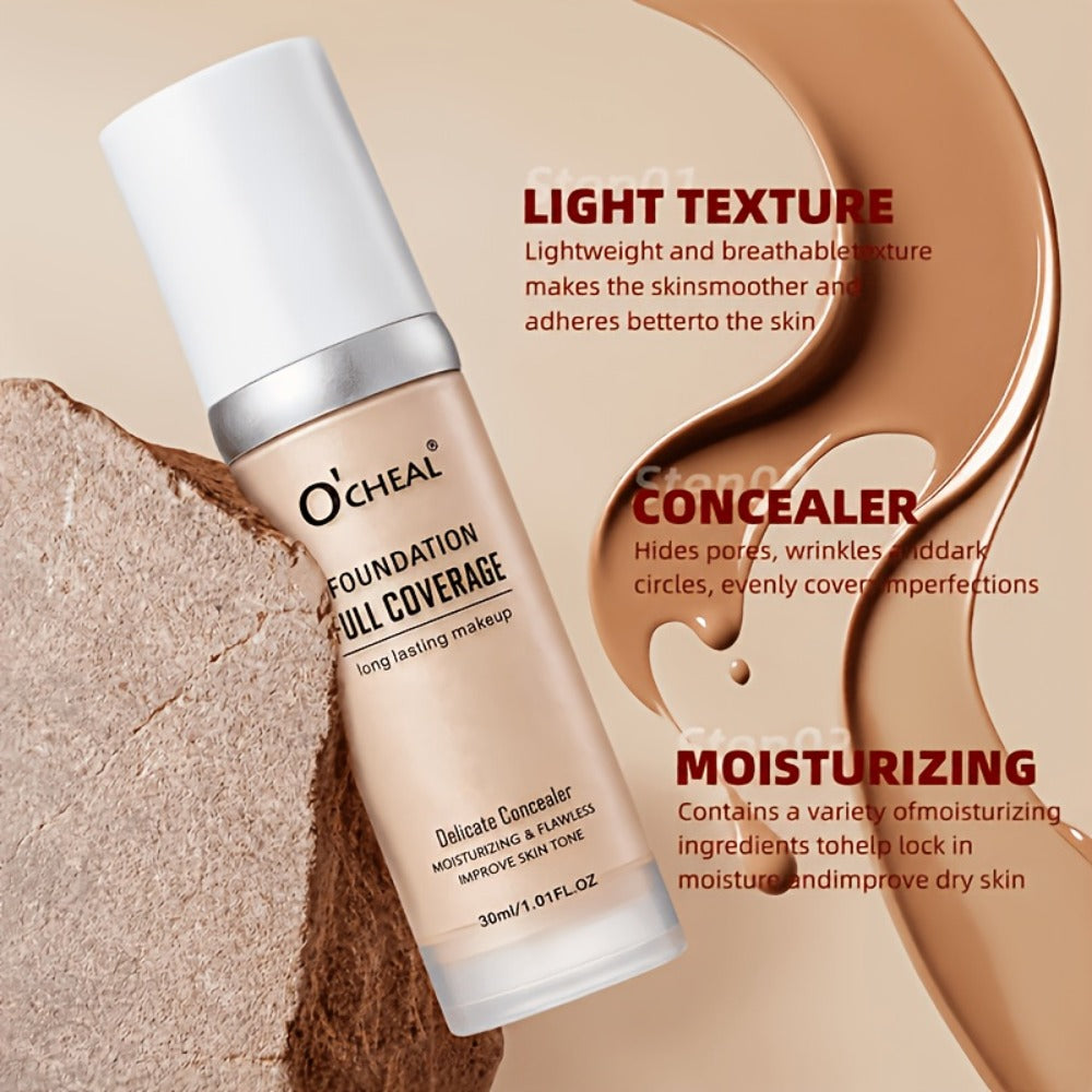 Air Cushion Foundation 2.0 Matte Finish High Coverage Moisturizing Lightweight Smooth Natural Nude Look Buildable Liquid Foundation Women Makeup