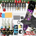 GOLDPLUME Tattoo Kit/50pcs Tattoo Needles Sold Separately, Tattoo Gun Kit Complete Set, Cordless Tattoo Gun with 1500Mah Power Supply, 10 Tattoo Needles, 7 Bottles of Tattoo Ink And Other Tattoo Supplies, Christmas Gift for Beginners And Masters