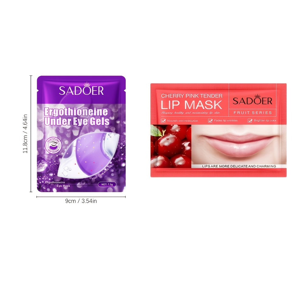62pcs Lip Mask And Eye Mask Mixed Travel Suit, Moisturizing And Not Greasy In Autumn And Winter, Traveling On Business Trips, Easy to Carry, Travel Suit, A Must-have for Women's Travel