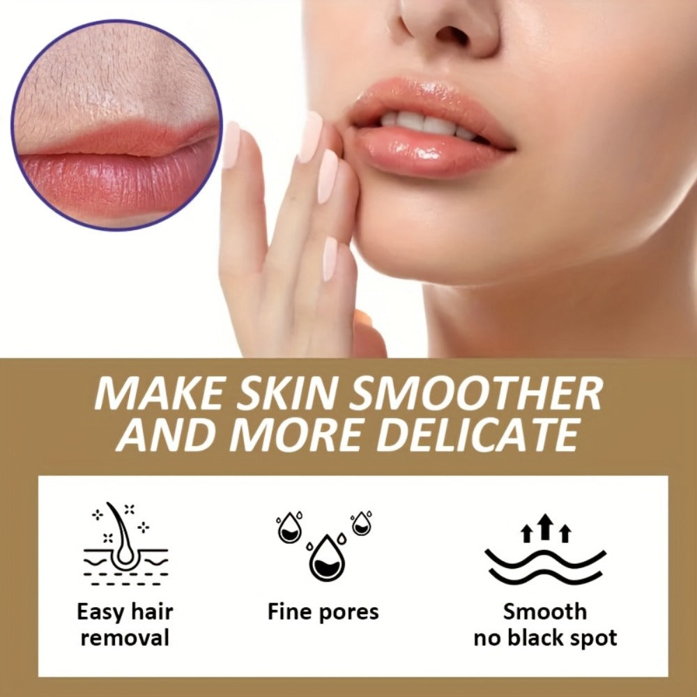 Set of 2 Coconut Oil Facial Hair Removal Creams, Formulated with Natural Components, Effectively Unwanted Facial Hair, Deeply Hydrates The Skin, Minimizes Irritation And Discomfort