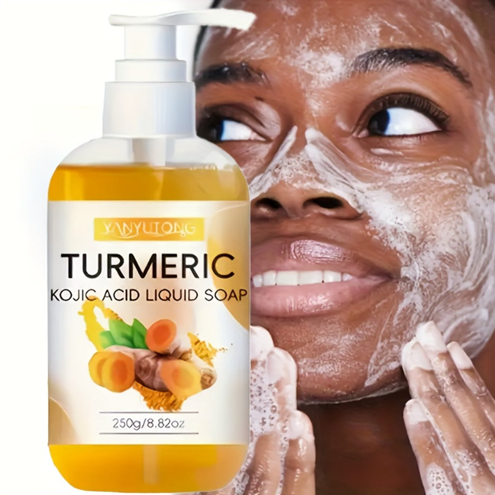 250g Turmeric Acid Liquid Soap, Moisturizing The Skin, Long-lasting Fragrance, Rich Foam, Fresh Scent, Gentle And Non-irritating To The Skin, Deeply Cleansing The Body To Smooth The Skin
