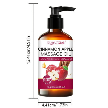 Natural Moisturizing Massage Oil 3.38oz - Nourishing Body Oil with Turmeric, Rosemary, Lavender & Cherry Blossom, Glycerin Formula for All Skin Types, Gentle Non-Irritating Skincare Gift