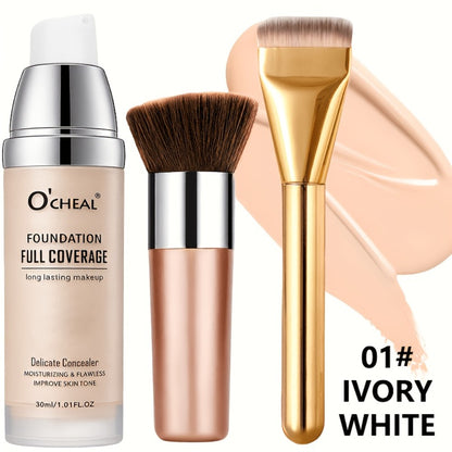 Air Cushion Foundation 2.0 Matte Finish High Coverage Moisturizing Lightweight Smooth Natural Nude Look Buildable Liquid Foundation Women Makeup