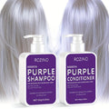 2pcs Purple Shampoo And Conditioner Set - Neutralizes Yellow And Brass Tones, Improves Shine And Flexibility, Strengthens Roots, Conditions Broken Hair, Suitable for Blonde, Silvery, Platinum, White Or Light Hair Dyes, And Makes Hair Look Healthier