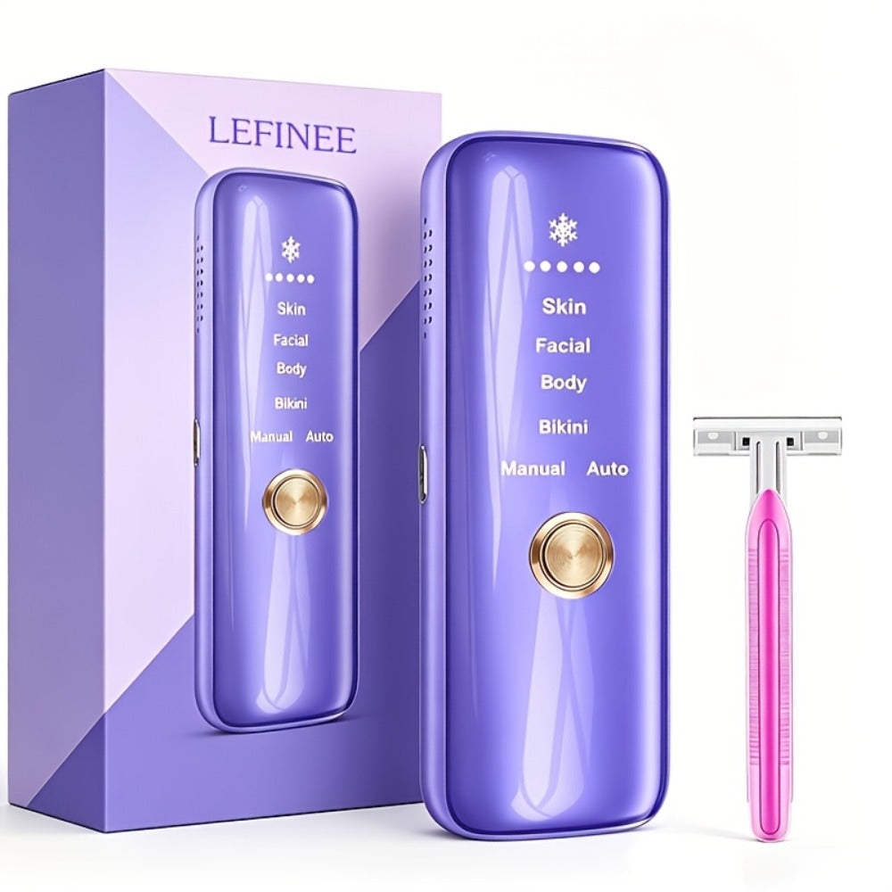 LEFINEE IPL 3-in-1 Home Hair Removal Machine -hair Removal For Women Men, Home Upgrade To 999, 900 Flashing, Permanent, Suitable For Face Legs, Arms, Bikini Line, Full Body Depiladora Para Mujer