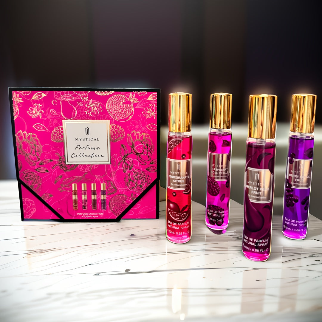 MYSTICAL Women'S Perfume Gift Set, Fresh Fruity Scent, Unisex, Convenient Travel Size, Distinct Fragrance Layers with Lasting Front, Middle, And Back Notes, Ideal for Mother'S Day, Valentine'S Day, Birthday Gift Suggestions, Perfect for Dating Gifts
