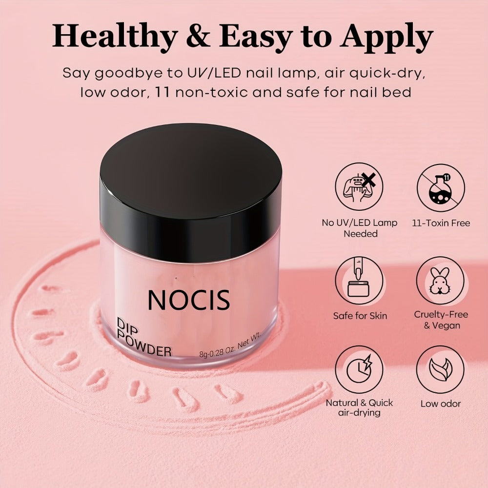 11pcs Dip Powder Nails Kit Starter – Perfect for French Manicures & Salons – 4 Colors, Base & Top Coat, And Nail Tools!