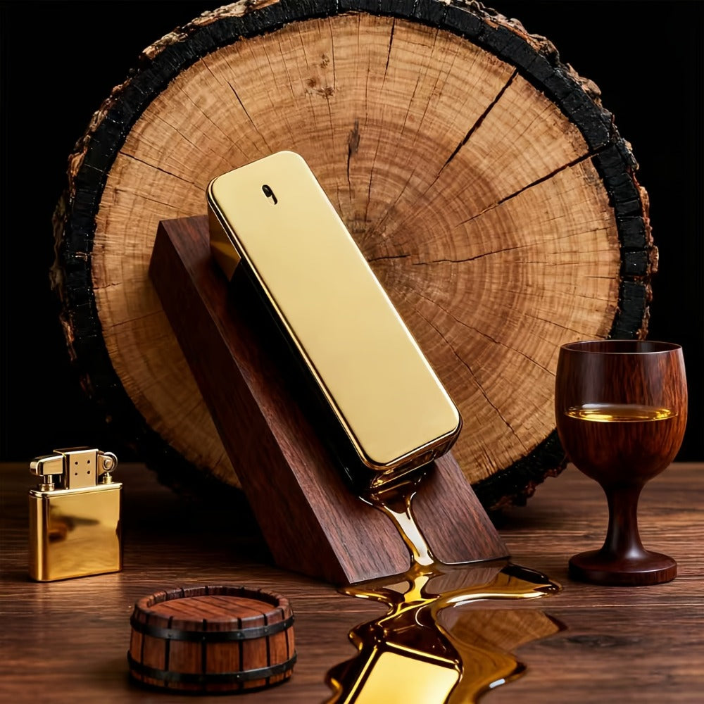 Men's Luxury Cologne 3.4oz Oriental Fragrance Long-Lasting Scent Golden Spray Portable Travel Daily Use Christmas Gift for Him 100ml