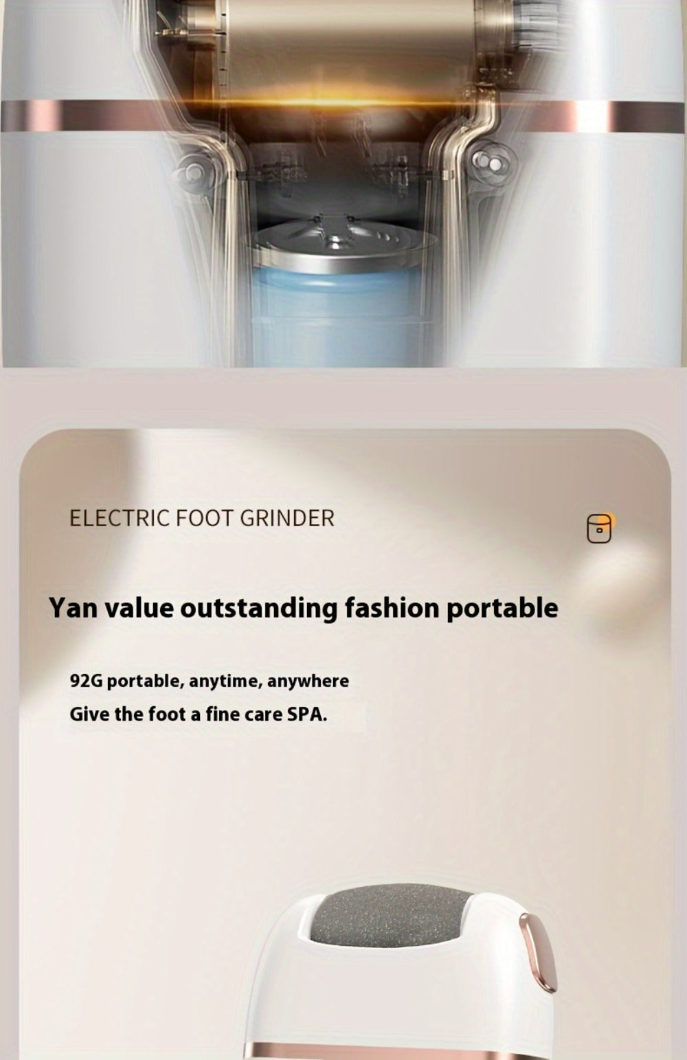 Rechargeable Electric Foot Remover Kit - Rechargeable Pedicure Tools for Feet Care with 3 Interchangeable Heads,Portable And Easy to Use,Professional Foot Care Solution for Smooth And Soft Feet,Personal Care Essentials,Birthday Christmas Gifts
