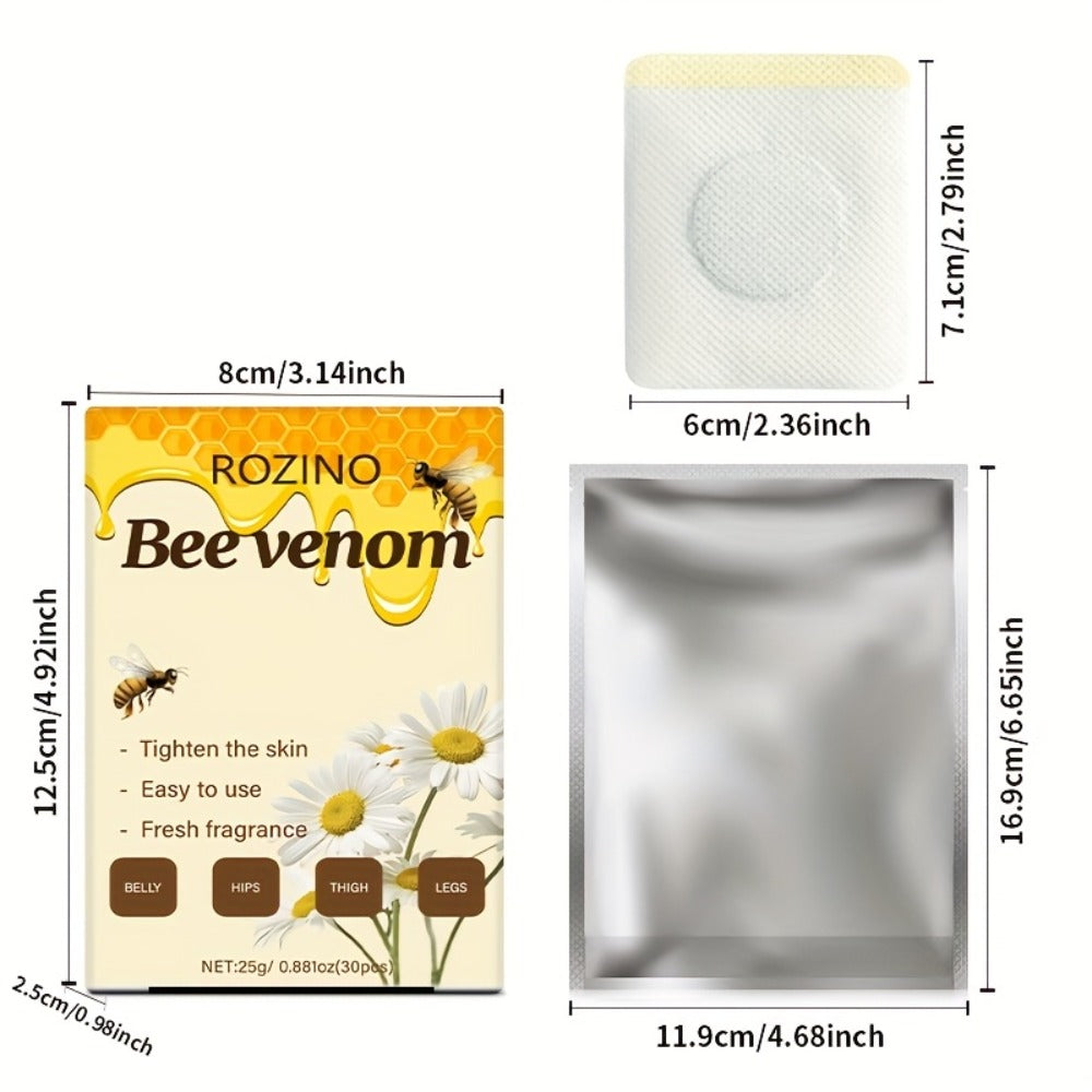 30pcs Bee Venom Navel Patches: Infused With Natural Botanical Ingredients, Featuring A Fresh Scent And Long-lasting Adhesion. Ideal For Body Care.Suitable For All Skin Types.