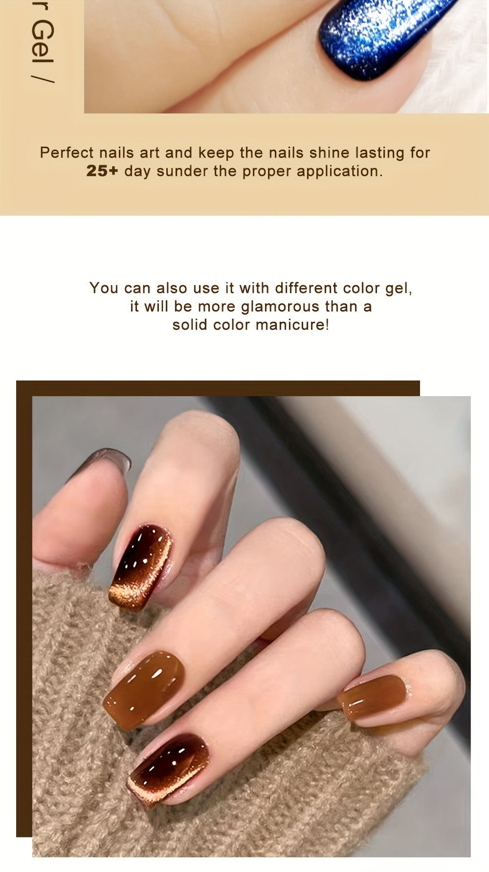 0.27oz Eye Cat Magnetic Gel Flash Gel Nail Polish Semi Permanent Gel Nail Art Decoration Magnetic Cat Eye Nail Gel Polishing Holographic Chameleon Nail Art Gel Varnish with Magnetic Sand Rubbing Category Applicable to Nail Salons AndHousehold