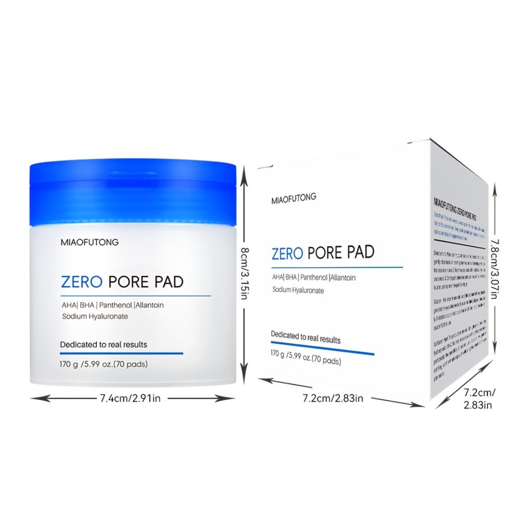 170g Zero Pore Cleansing Pad - Sensitive Light Beige Safe, Alcohol-Free & Fragranced, Colorant-Free Deep Cleansing & Hydration, Exfoliating Face Pads for Blackheads/Whiteheads Removal, Suitable for All Light Beige Types Including Sensitive