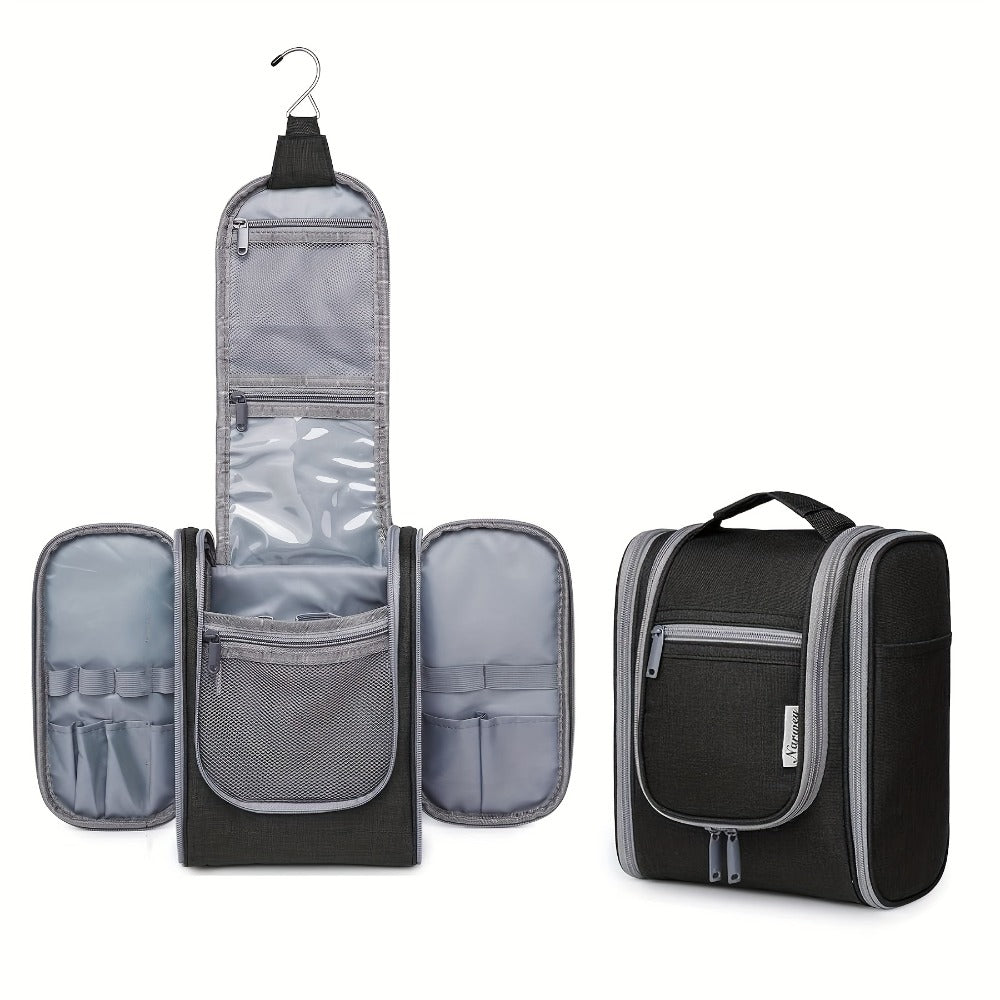 Hanging Toiletry Bag for Women Travel Makeup Bag Multi-Compartment Cosmetic Organizer with Hook Large Capacity Waterproof Toiletry Pouch for Travel Cruise Gym