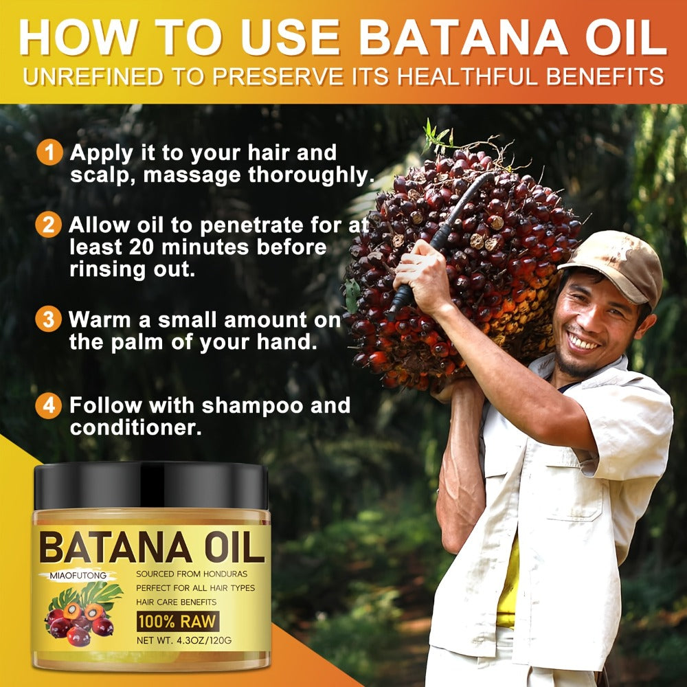 Hair Oil Treatment Banana 100% Raw Honduran Deeply Moisturizing Frizz Control Scalp Nourishment Repair Dry Damaged Hair All Hair Types 4.3oz 120g