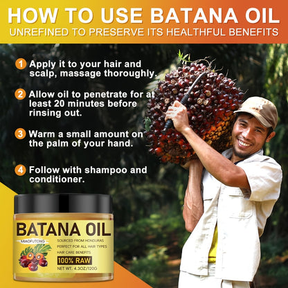 Hair Oil Treatment Banana 100% Raw Honduran Deeply Moisturizing Frizz Control Scalp Nourishment Repair Dry Damaged Hair All Hair Types 4.3oz 120g