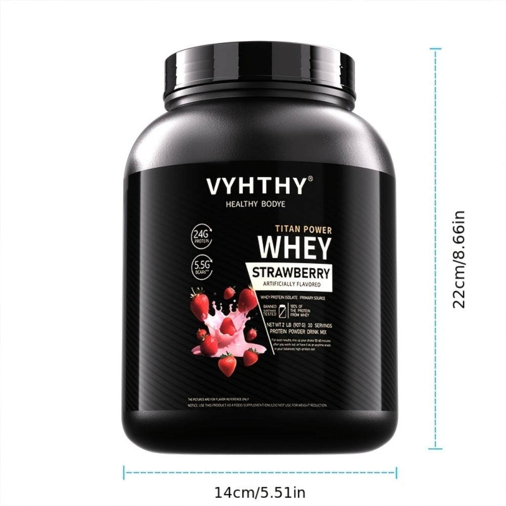 VYHTHY Whey Protein Powder, Premium Milk Protein Powder, Isolated And Hydrolyzed Blend, Suitable for Sports Nutrition And Daily Use, Contains Bcaas, Low in Carbohydrates, Available in Strawberry, Blueberry, Vanilla