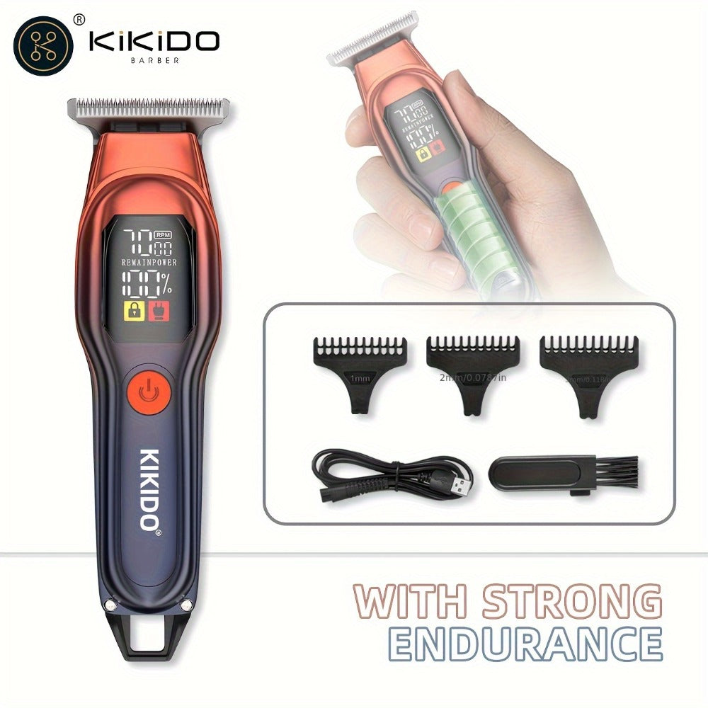 Electric Hair Clipper - Portable, USB Fast Charging, 2 LED Display Screen, Interchangeable Comb for Precise Grooming, Essential for Travel And Home Use, Rechargeable Hair Trimmer