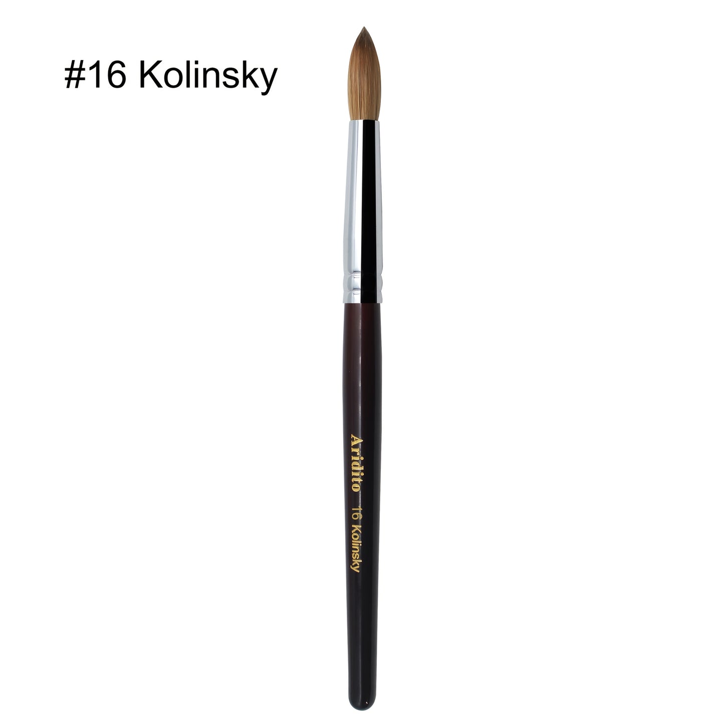 Kolinsky Acrylic Nail Brush Round Head Red Wine Wooden Handle Professional Brush for Acrylic Extension Nail Art Sculpting Manicure Salon Home Use Sizes #8 #10 #12 #14 #16 #18