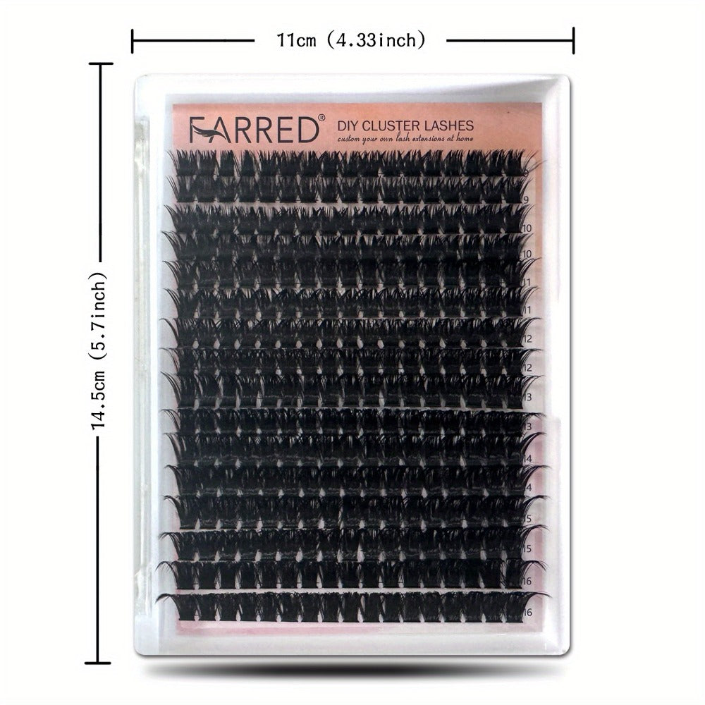 100D 272pcs Eyelash Extensions Lash Clusters Ranging from 8-16MM, Featuring Thick D Curl Individual Lashes That Are Soft And Reusable, Perfect for Lash Cluster Applications