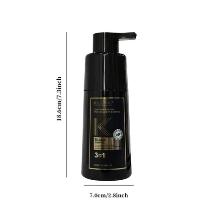 Hair & Beard Dye Shampoo for Men 3-in-1 Black — 8-Minute Gray Coverage, Ammonia-Free, Long-Lasting Natural Color, Quick & Easy Application, 10 oz, 1 & 2 Pack Options