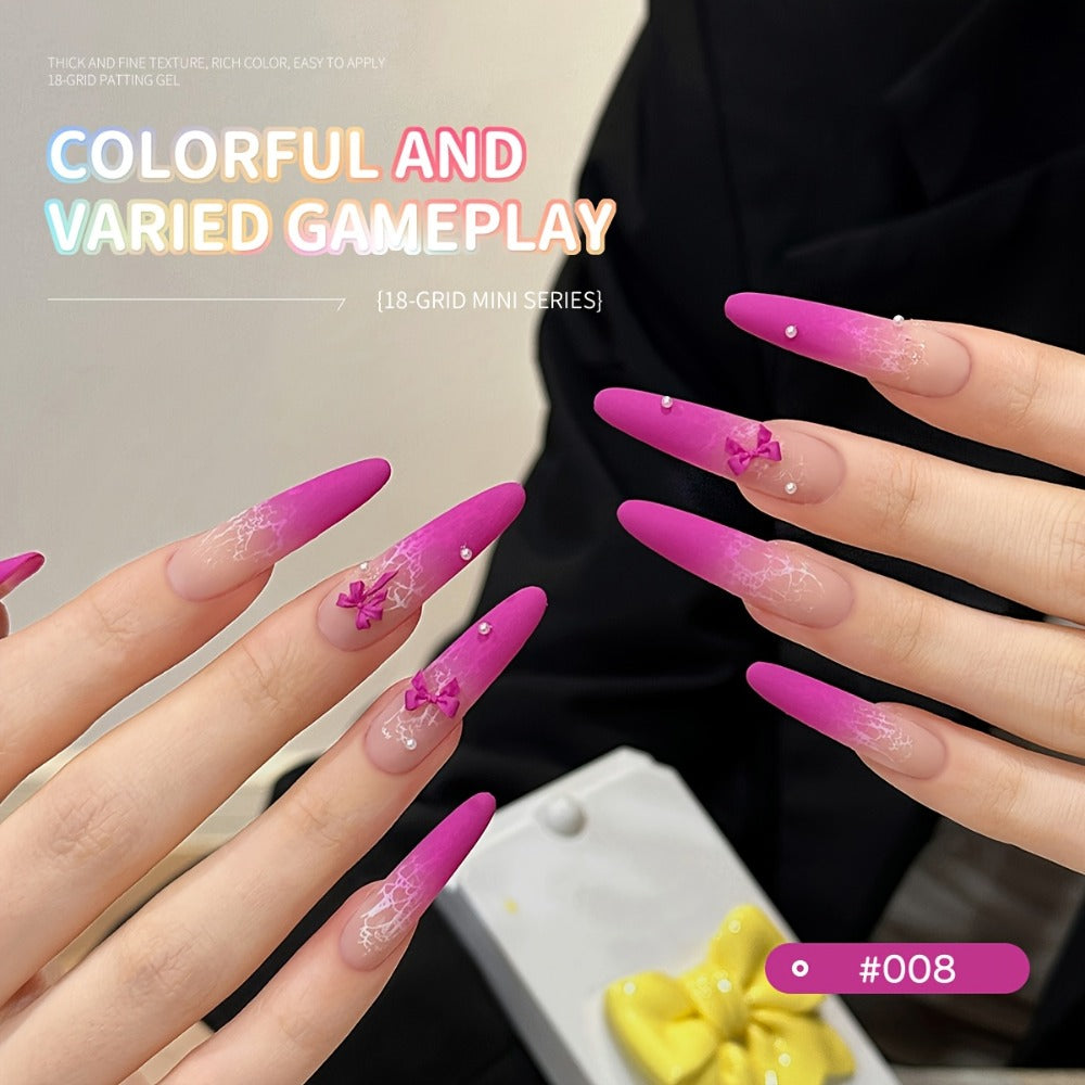 MORDDA Autumn/Winter New Popular Patting Gel Nail Art Set 18pcs, High Saturation Color Patting Gel PolishFor Fashion Salon Nail Design, Women's Nail Art Tools, Preferred Choice for Nail Enthusiasts