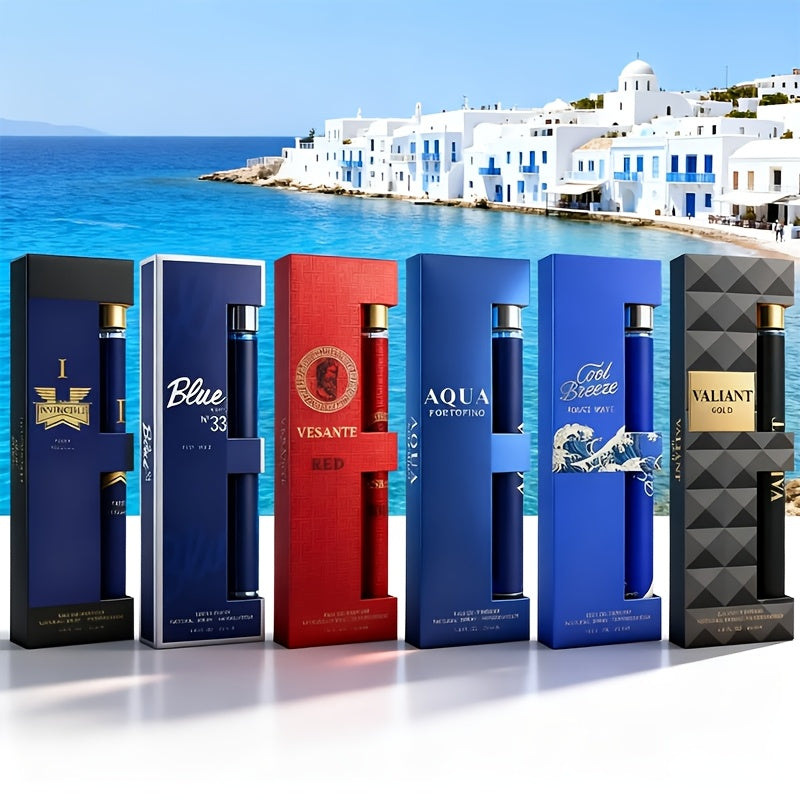 6pcs Men'S Travel EDP Gift Set - 2 Sets Available (6 Scents Each) | 12 Unique Fragrances Total, Long-Lasting for Holiday & Dating