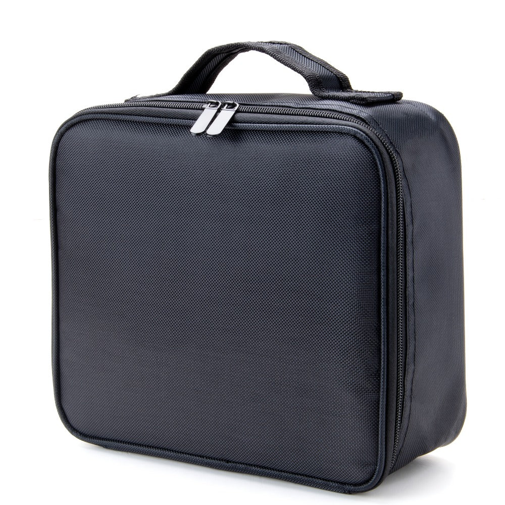 Women' Large Capacity Makeup Bag Compatible for - Brandable Cosmetic Organizer | Durable Travel Toiletry Case with Sturdy Handle, Soft Portable Beauty Storage Pouch | - Fabric for Skincare, Brushes, Lipstick ()