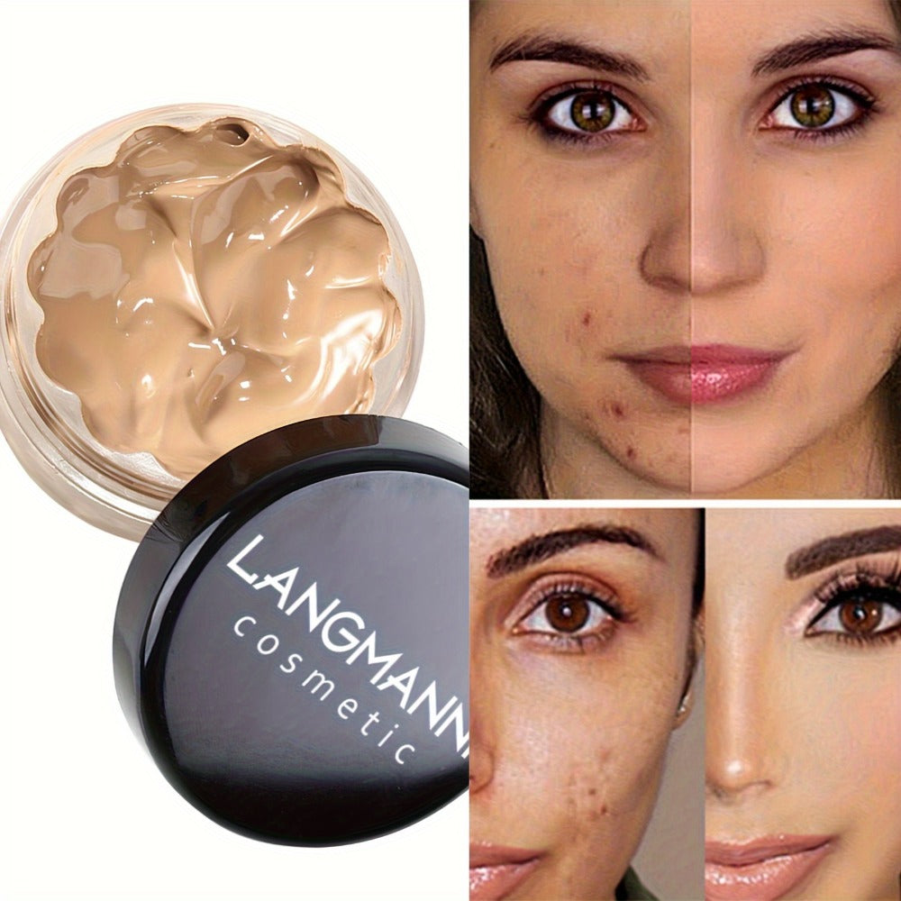 Cream Concealer Foundation Set 3pcs — Waterproof Long-Wear Contour Makeup, Corrects Dark Circles, Eye Bags, Red Marks & Freckles, Full Coverage Color Corrector for All Skin Tones, Easy to Apply