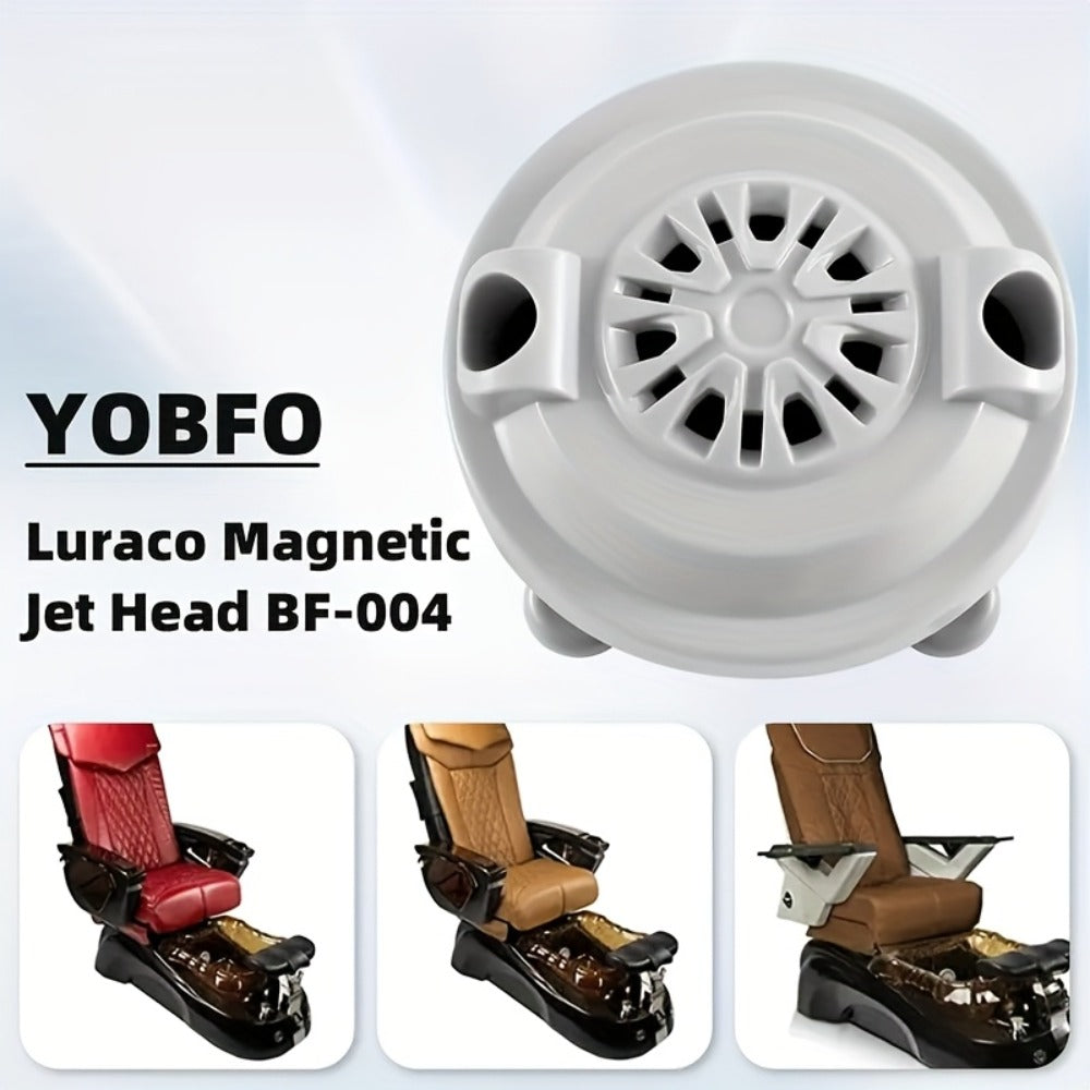 Magnetic Jet Head Motor for Pedicure Spa Chair Replacement Part with Propeller And Cap Pipeless Design for LURACO Durable Plastic Construction Easy to Clean Ideal for Hard Floors Spa Chair Motor Replacement Rotating Jet Head 4 Pin