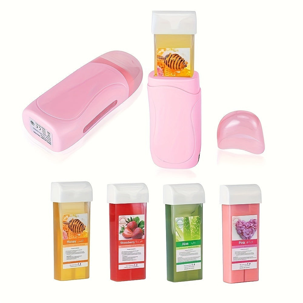 Hair Removal Wax Warmer, Portable Wax Machine Roller for Women Men, Waxing for Soft Wax Heater, Roll-On Design for Travel Home Use, Solely Roller