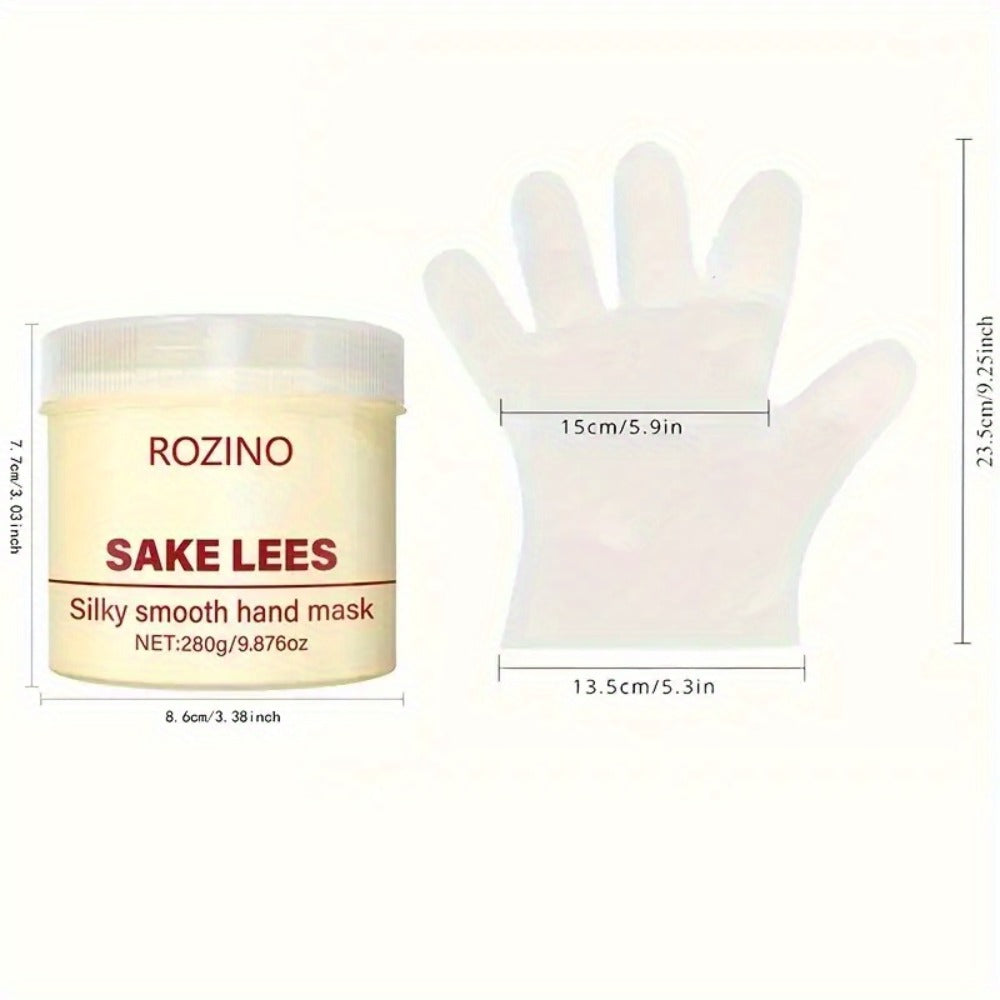 Hand Mask Moisturizing Treatment 280g Distillers Grains Licorice Brightening Formula for Dry Rough Peeling Hands Hypoallergenic Skin Care