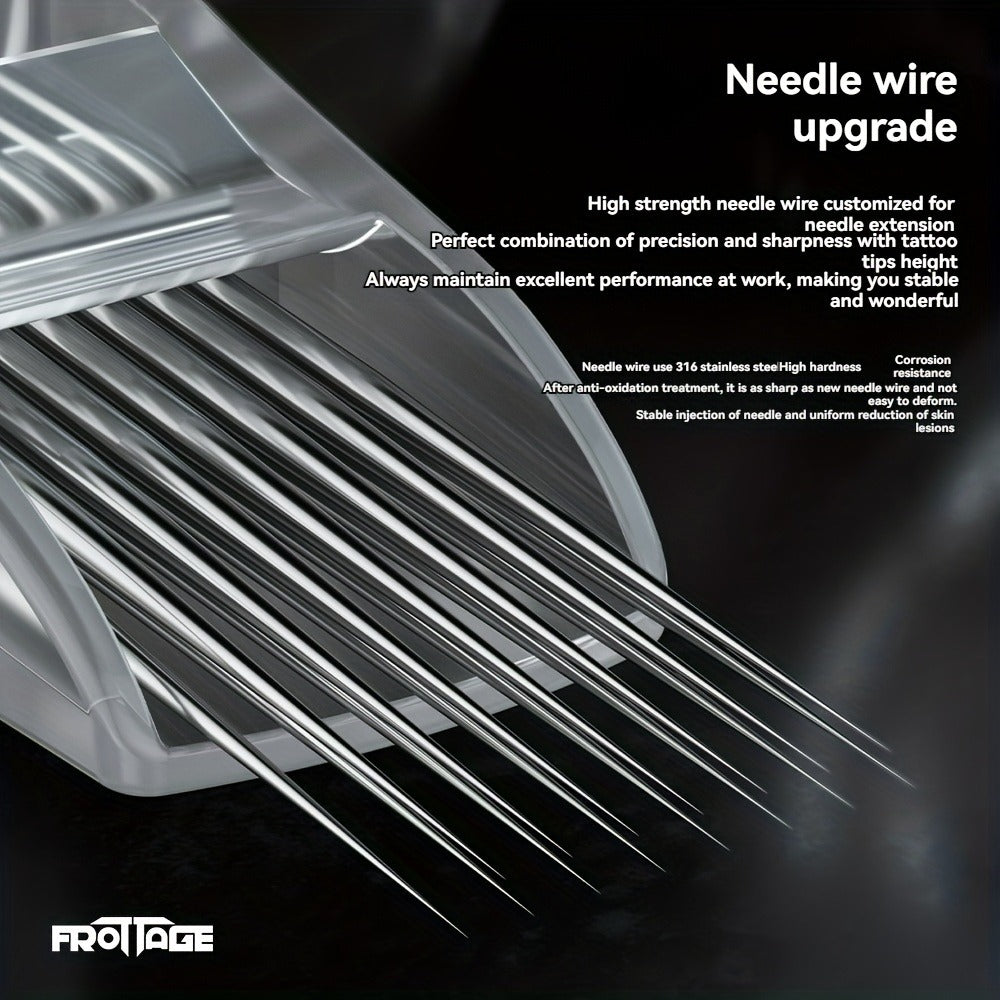 Tattoo Cartridge Needles Integrated Set High Transparency Tips Stable Assembly Round Liner Shader Curved Magnum M1 for Artists & Beginners 26 Sizes RL RS CM