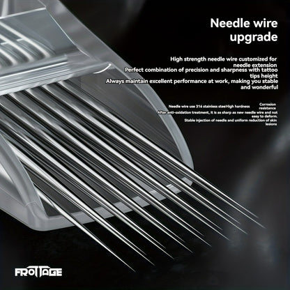 Tattoo Cartridge Needles Integrated Set High Transparency Tips Stable Assembly Round Liner Shader Curved Magnum M1 for Artists & Beginners 26 Sizes RL RS CM