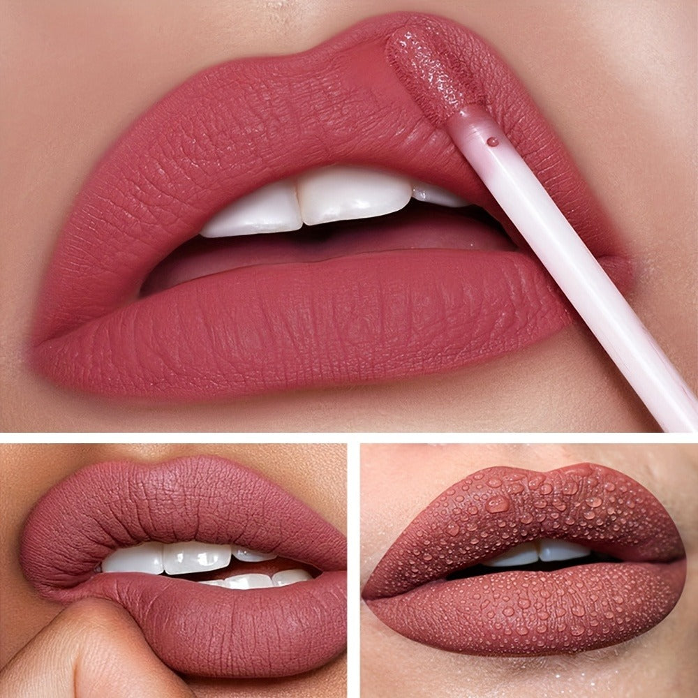 12pcs Matte Matte Lip Gloss Set - No Spillage, Long-lasting, Waterproof, Sweat-proof And Color-resistant. Lip Gloss And Lipstick Makeup for All Skin Types. A Perfect Gift.