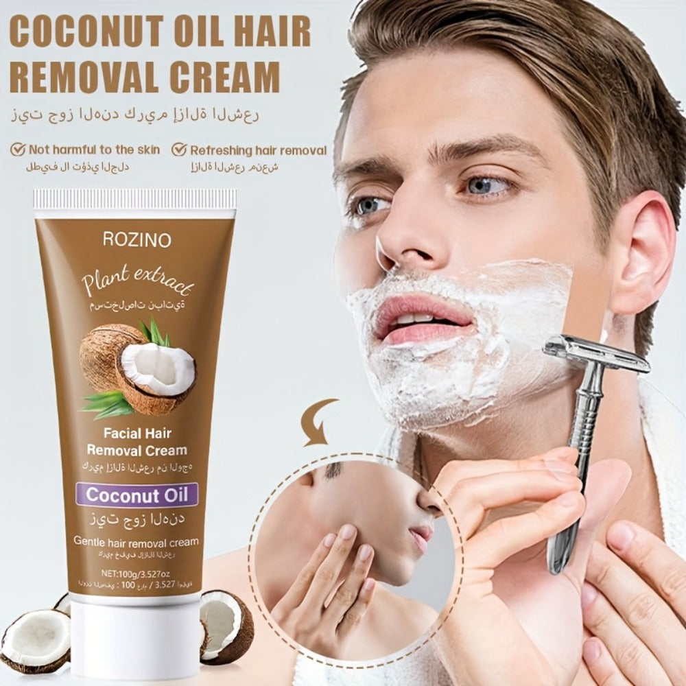 Use Once For, 3-Month Effectiveness, 100g Coconut Hair Removal Cream, Instant Hair Removal, Non Irritating To The Light Beige, Smooth And Residue Free Semi Permanent, Used For Hair Removal On The Face, Lips, Armpits, Legs Arms And Private Areas