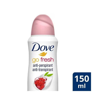 Dove Go Fresh Body Spray Pomegranate Lemon Verbena 150ml Deodorant for Women Long Lasting Freshness Quick Dry Invisible No White Marks Non-Sticky Lightweight Daily Deodorant Spray Gym Travel 5oz