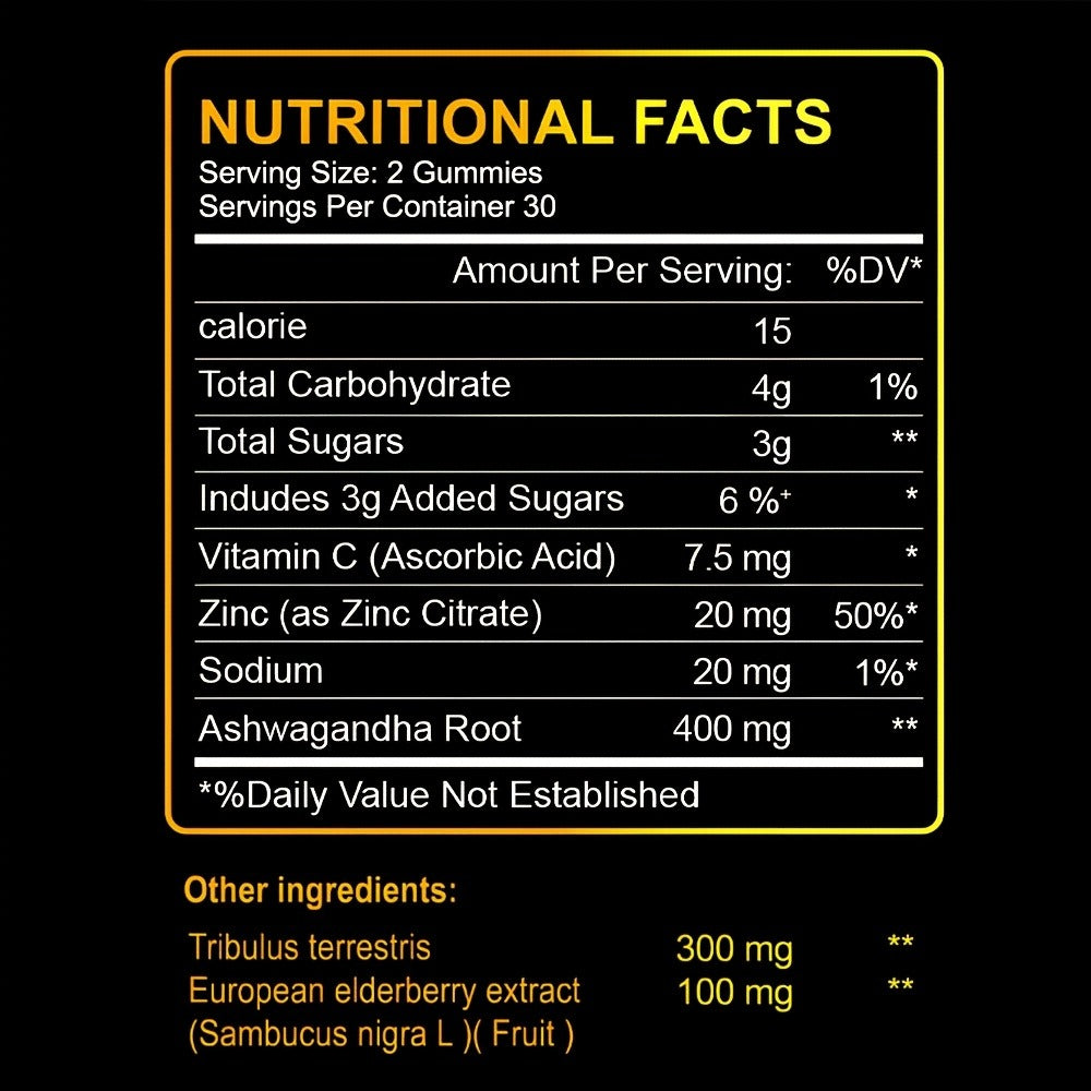 GIRTH Gummies - Men'S Supplement - Contains Ashwagandha - Premium Formula - 60 Gummies