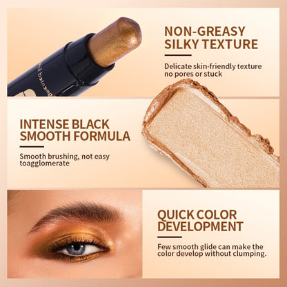 Eyeshadow Pencil Set 6 Colors - Waterproof Metallic & Matte Eyeshadow Sticks, Multicolor Highlight Eyeliner, Long-Lasting Glitter & Neutral Brown Crayons, Easy Eye Makeup for Women