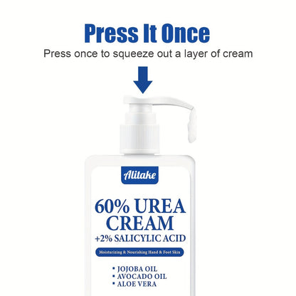 Clinical Strength 60% Urea Foot Cream with Salicylic Acid, Shea Butter & Avocado Oil 150ml | Cracked Heel Repair, Callus Remover & Deep Moisturizer for Dry Rough Skin | Women & Men