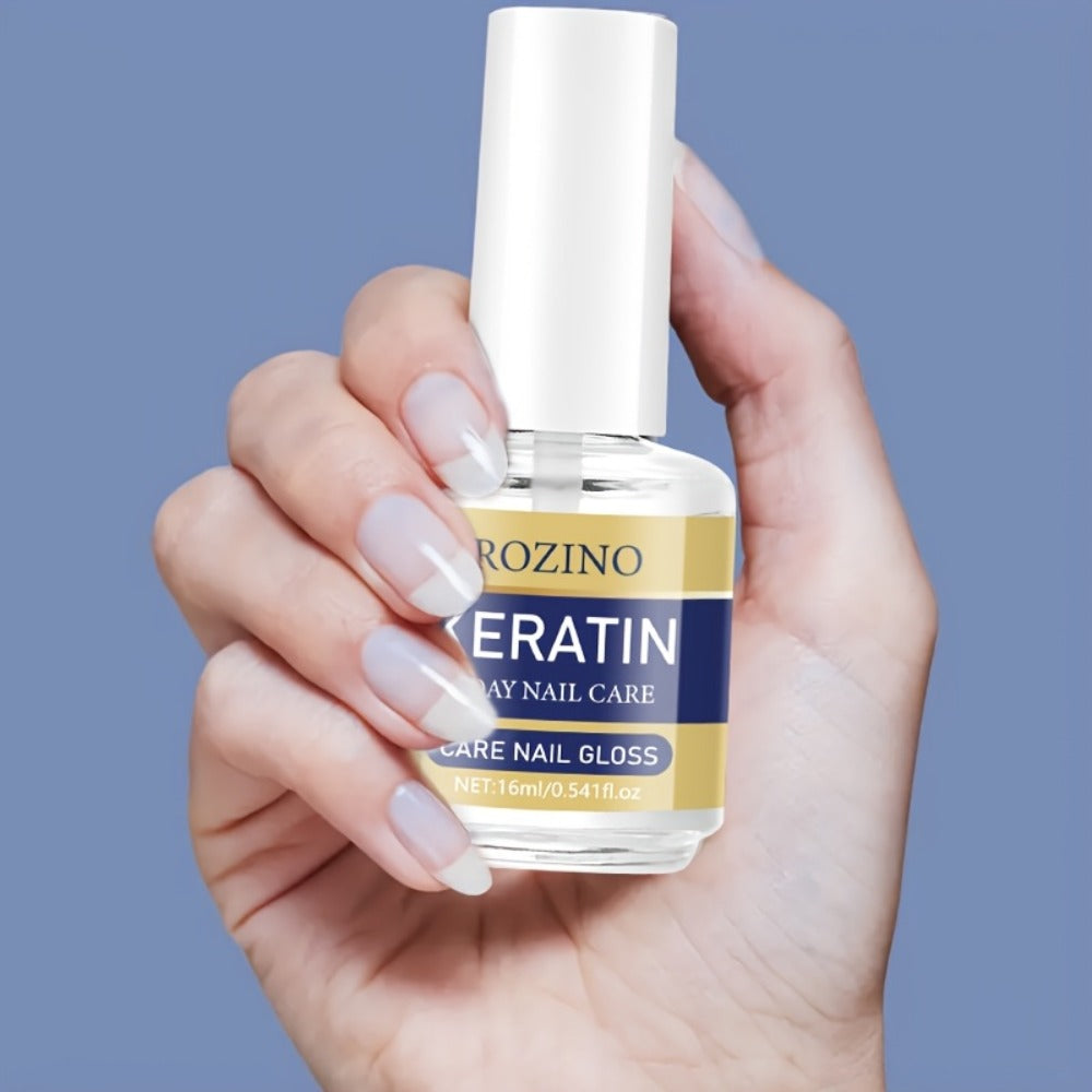 [Keratin Nail Polish] Rozino Keratin Nail Polish Suitable for, Dry & Brittle Nails - Strengthener with Aloe Vera & Lavender, Moisturizing Polish for Instant Hydration, Natural Nail Care for Hands & Fingernails, /Korean Skincare Formula
