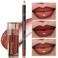 Hydrating Lip Gloss & Lip Liner Set - Define Your Lips with 3D Precision, Achieve Dewy Look for Any Occasion, Perfectly Versatile for Every Makeup Style! Christmas gifts, Christmas presents for Mom/Partner