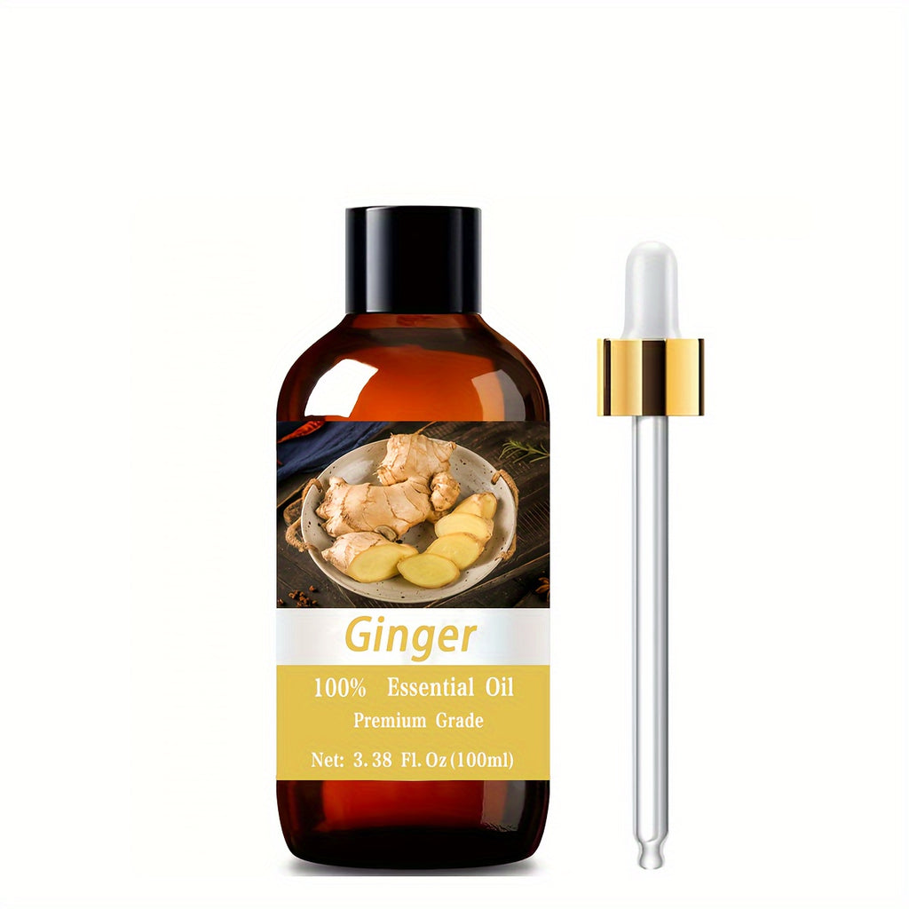 Ginger Essential Oil, 3.38Oz, for Hair And Skin Care, Massage, Moisturizing Massage Essential Oil for Men And Women, Meditation Gift, Perfect Christmas Gift