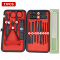 [Travel Portable Kit] 10/17/24pcs Nail And Pedicure Kit, Travel Portable Stainless Steel Nail Clippers And Knives Set, Including Ear Scoop, Foot Sharpening, Nail Clippers, Eyebrow Trimmer, With 1pc Nail File