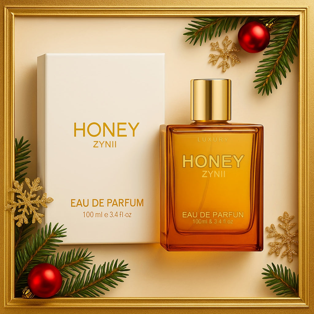 Unisex Honey Agarwood Perfume - 3.4oz Long-Lasting Arabic Unisex Cologne, Vegan and Ethically Made, Vanilla Bergamot Patchouli Fragrance, Honey Perfume Oil, Luxury Fragrance Gift, Valentine's Day Gift