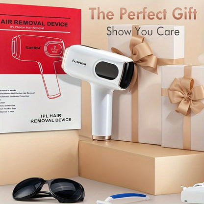 IPL Hair Removal Device for Women and Men - 9 Modes Auto Flash Painless Permanent Hair Removal Machine, Full Body At-Home IPL Laser Hair Remover for Face Legs Underarms Bikini Line