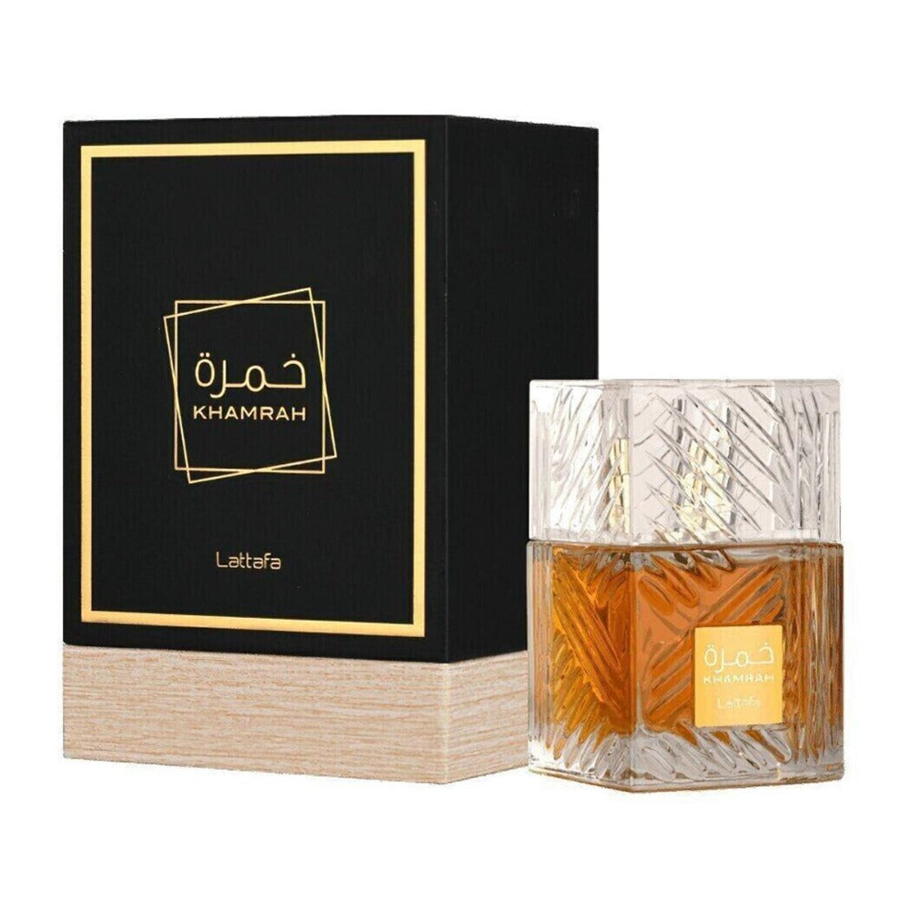 Lattafa Khamrah Eau de Parfum Spray Unisex 3.4 Oz Aromatic Sweet Spicy Scent