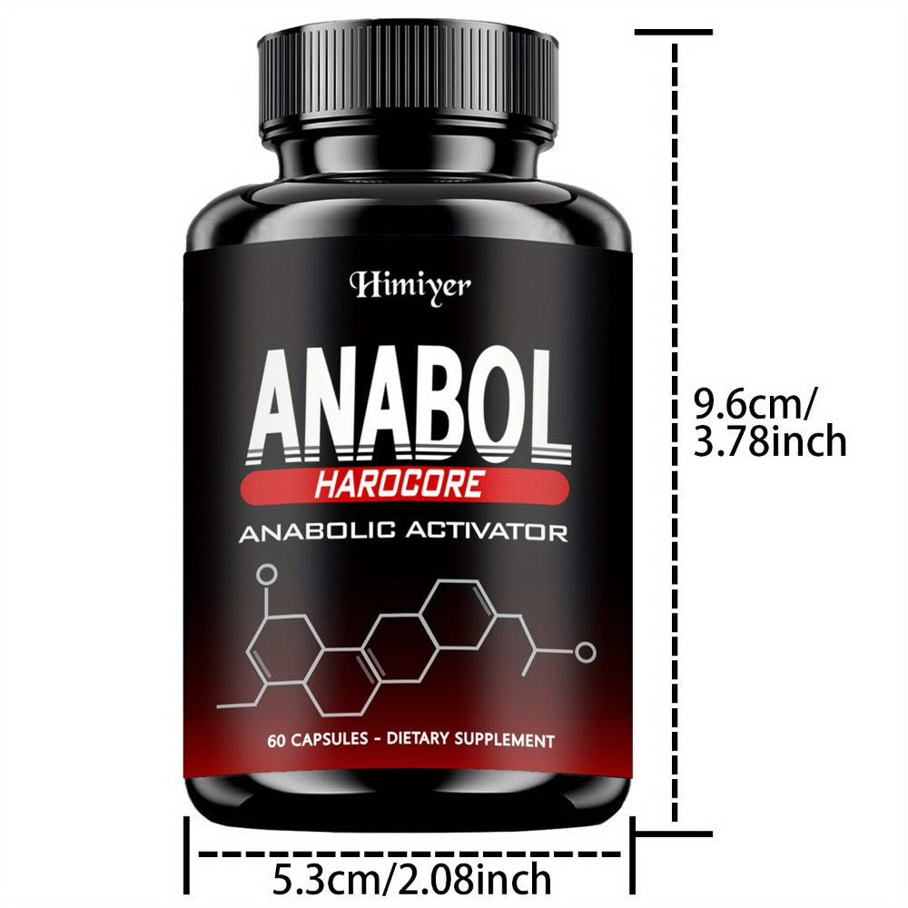 5 Packs ANABOL Capsules, Dietary Supplement for Men - Advanced, Strength, And Wellness Formula, 60 Capsules, 2-Year Shelf Life