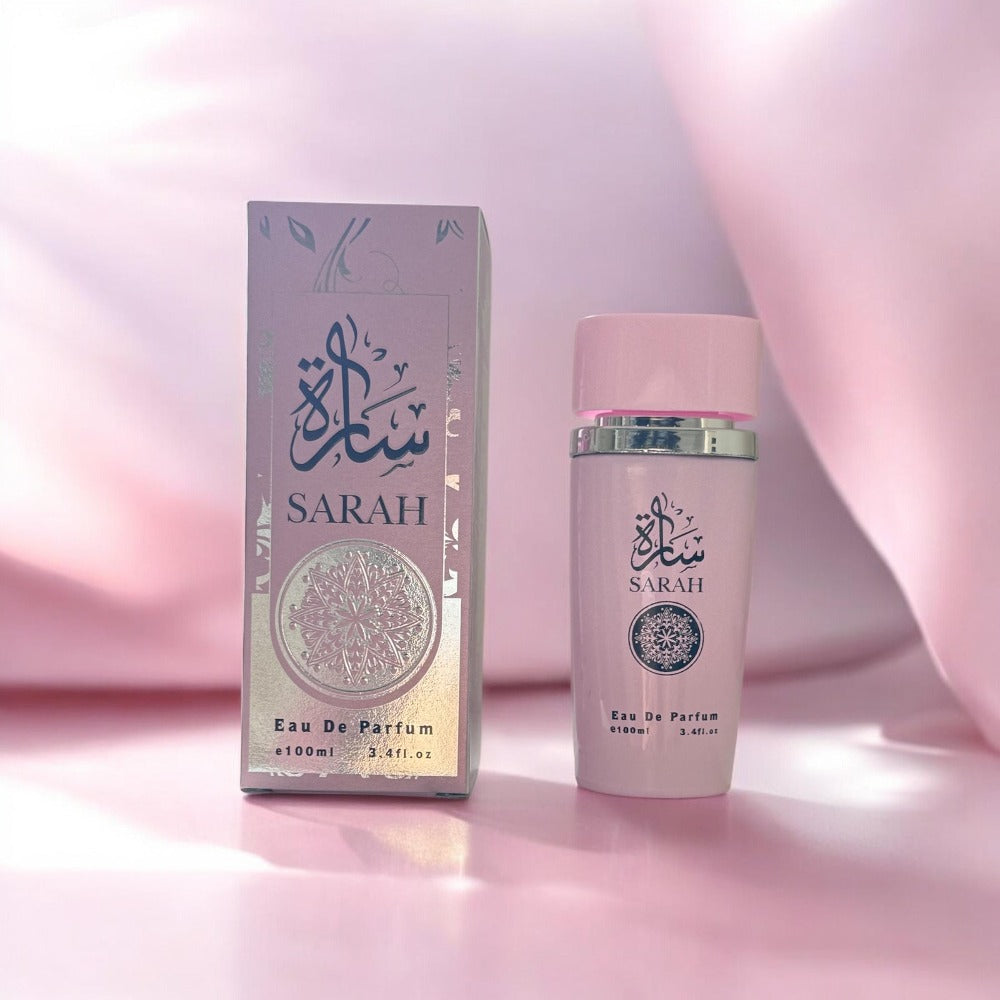 Floral Eau de Parfum for Women — Sarah Pink Delicate Feminine Elegance 100ml / 3.38 Fl Oz, Romantic Confident Long-Lasting Fragrance Spray for Any Occasion