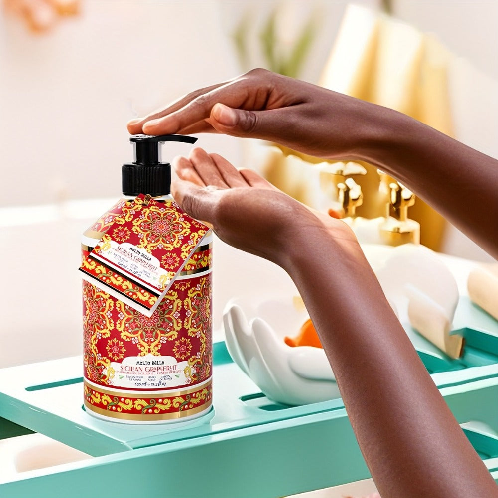 Liquid Hand Soap 2 Bottles 21.3 fl oz Each - Foaming Pump Dispenser with 5 Scents, Moisturizing Gel Formula for All Skin Types, Home Office & Travel Hand Wash