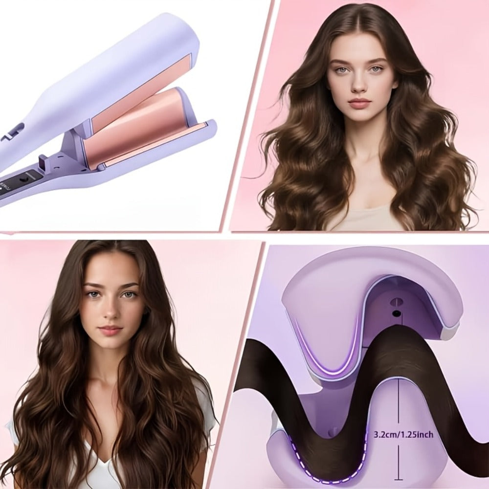 32mm Women's Curling Iron, 30-second Rapid with Adjustable Temperature Settings, Creates Long-lasting Deep U-shaped and M-shaped Curls, Delivers Salon-level Smooth Results, a Gift for Her, Mother's Day Gift